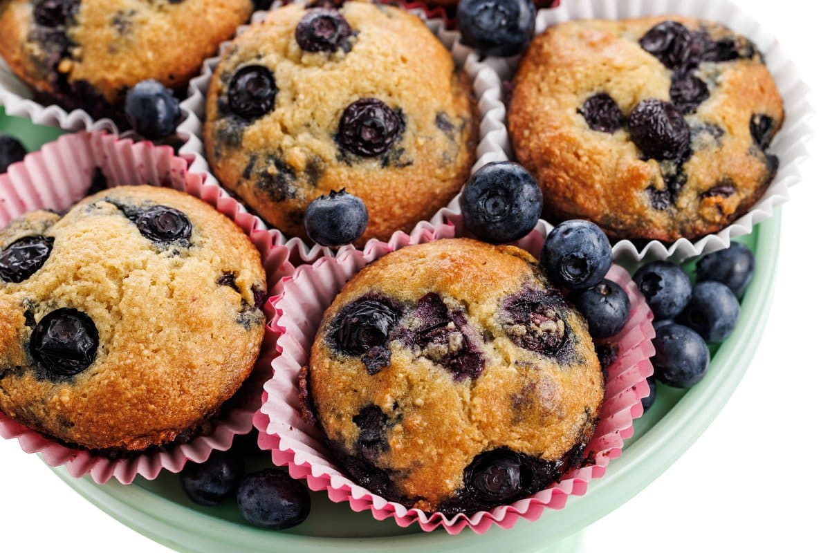 Almond flour berry muffins.