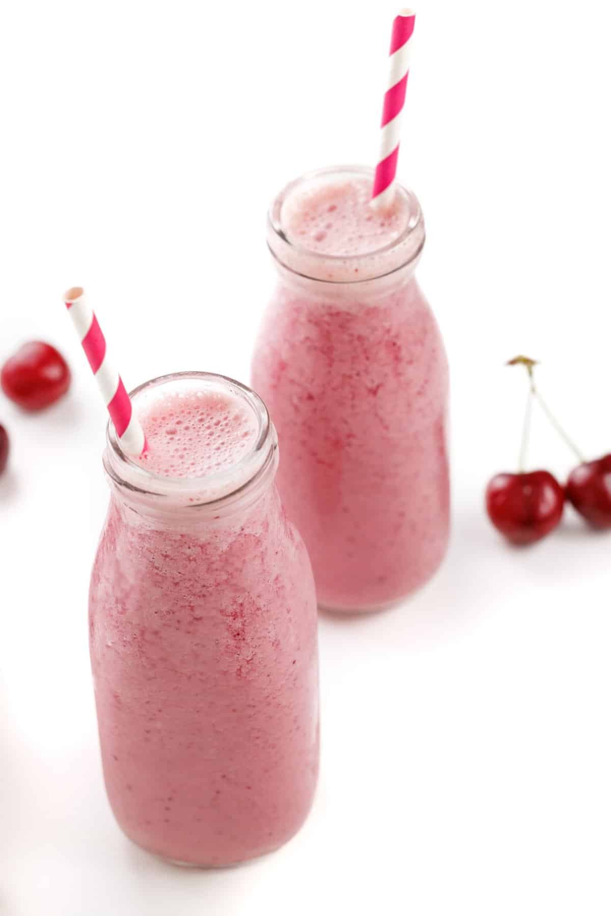 Cherry vanilla smoothies.