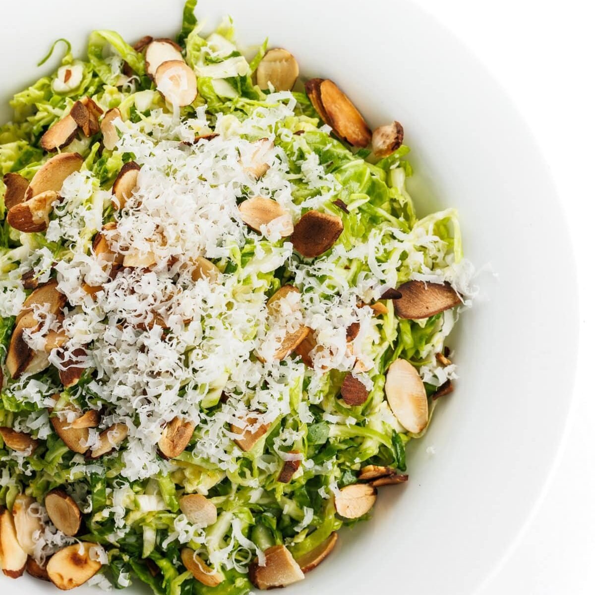 Brussels Sprout Salad with Lemon Parmesan Vinaigrette