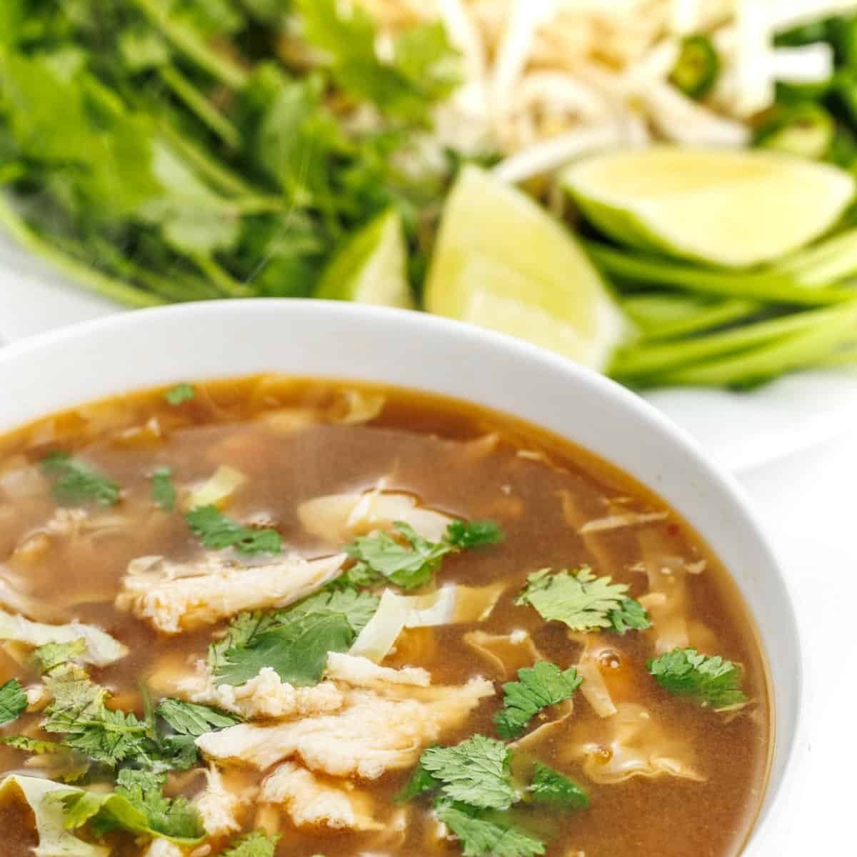 Asian Chicken Soup with Cabbage