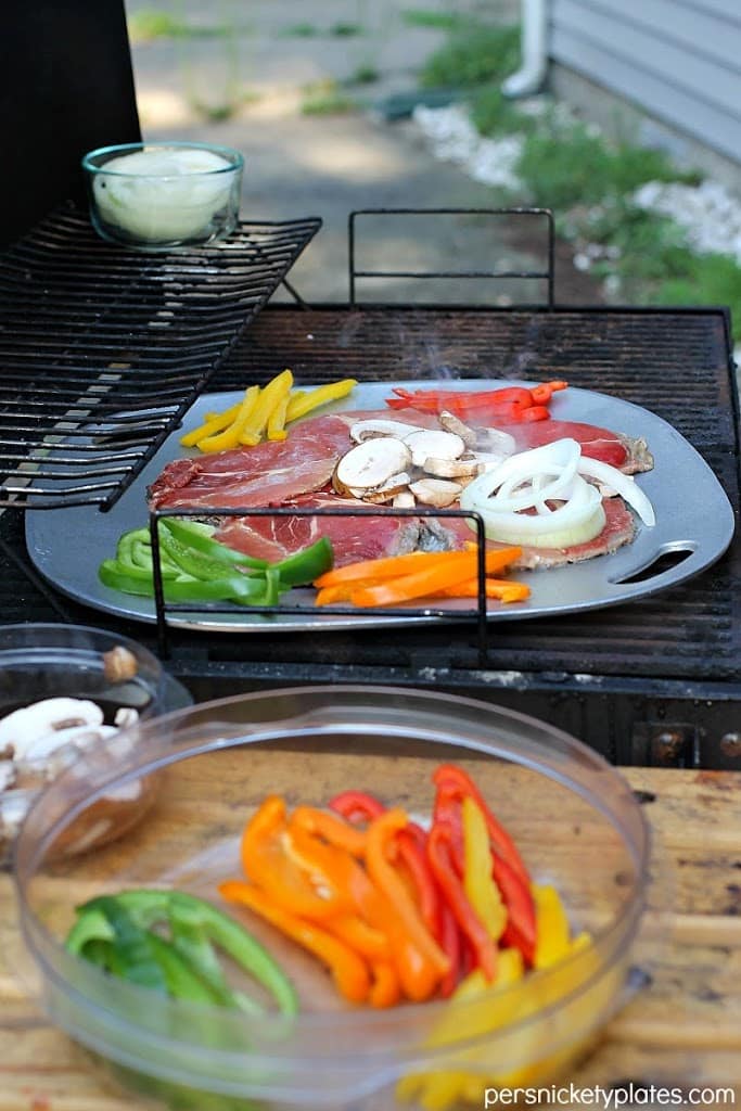 Grilled Philly Cheese Steak Sandwiches {& Gourmet Grillware Giveaway} | Persnickety Plates