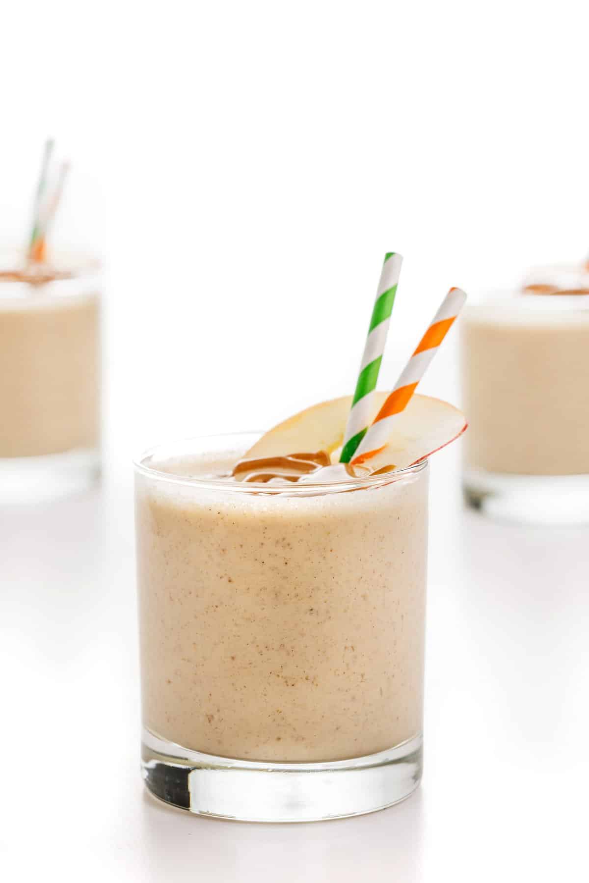 Apple peanut butter smoothie.