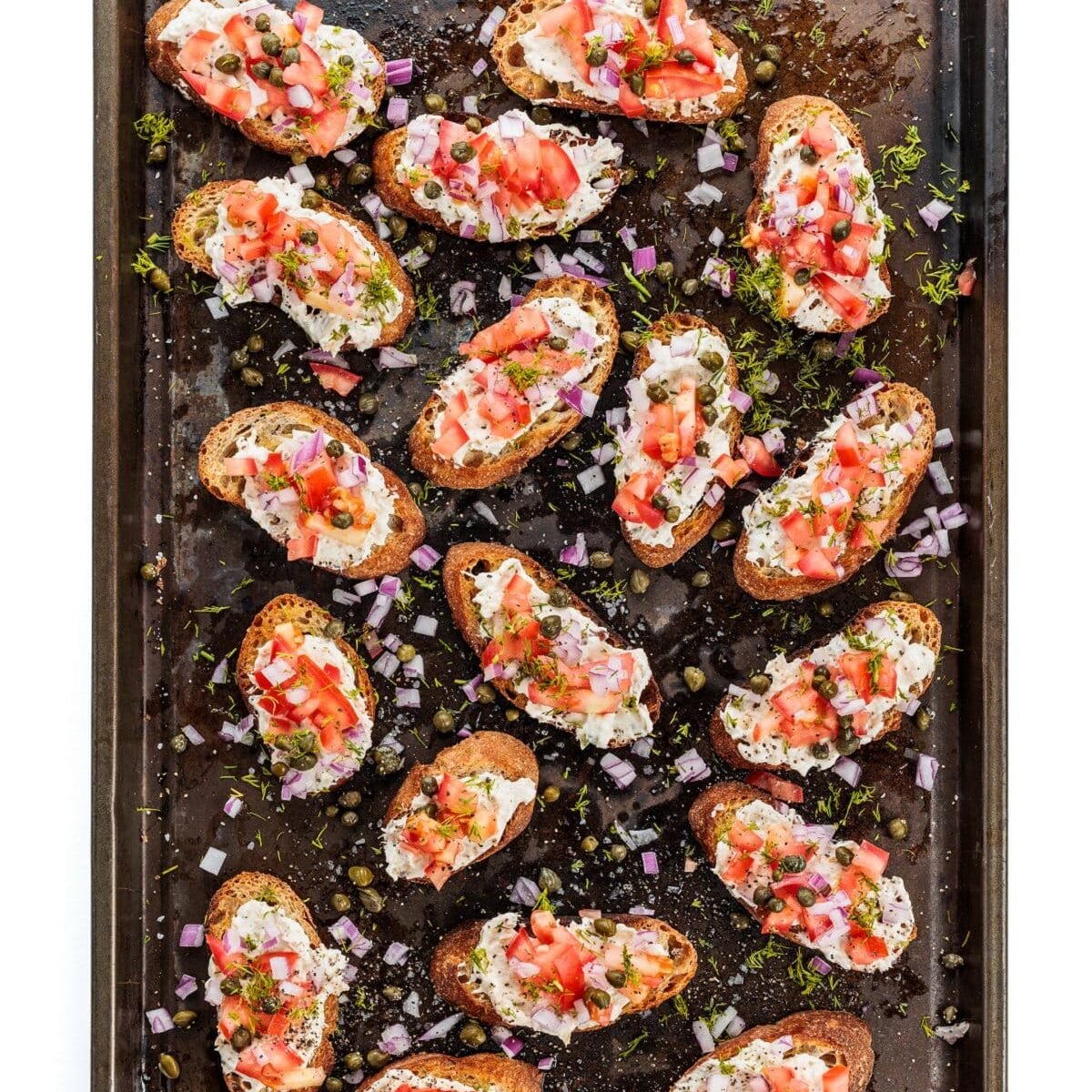 Easy Crostini with Smoked Fish and Dill