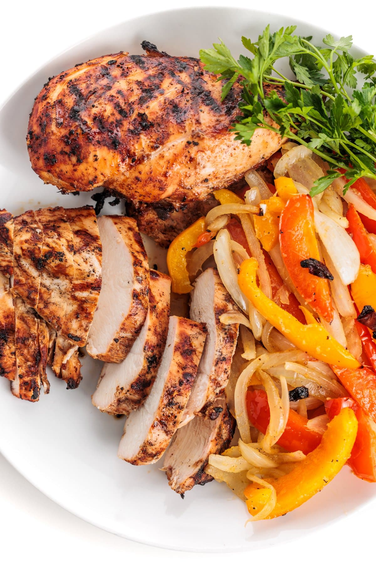 Asian grilled chicken and veggies.