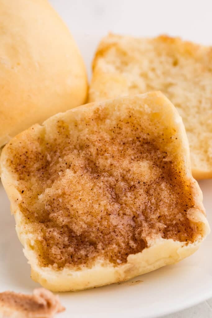 roll sliced in half with texas roadhouse butter.