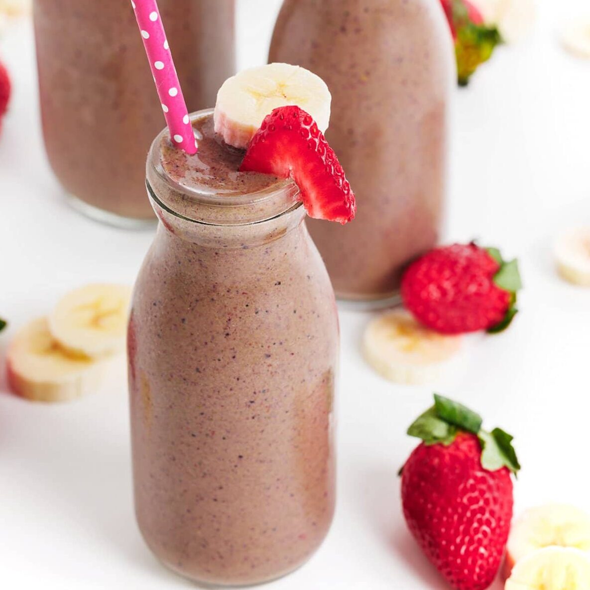 Berry spinach protein smoothies.